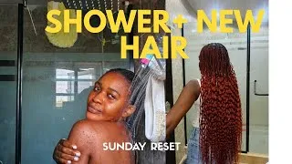 Thumbnail: Relaxing Everything Shower Routine + I Got New Hair | Hair Transformation Vlog #selfcareroutine