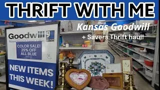 Thumbnail: Hopefully We Find One! Goodwill Thrift With Me & Savers Haul! Brass & Bags + 80s Vintage! 