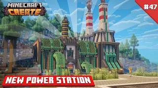 Thumbnail: I Built a STEAM POWER STATION in Minecraft Create Mod! [#47]