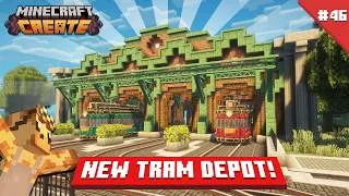 Thumbnail: I Built some TRAMS in Minecraft Create Mod! [#46]