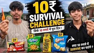Thumbnail: 🥉 I Survived 24 Hours With Only ₹10 😱 #challenge #newvideo 