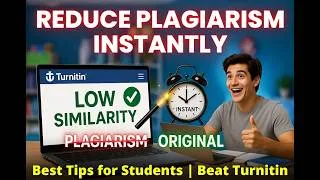 Thumbnail: How to Decrease Turnitin Similarity Score Without AI Online | Reduce Academic Plagiarism Quickly