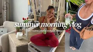 Thumbnail: SPEND THE MORNING WITH ME: romanticizing summer, pilates workout, shopping, and girl therapy