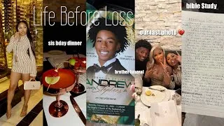 Thumbnail: VLOG | LIFE BEFORE LOSS💔..last dinner with my twin brother🥺..bible study, cooking, sis bday& tribute