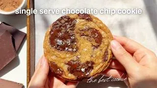 Thumbnail: The Best Single Serve Chocolate Chip Cookie 🤎 Bake With Me