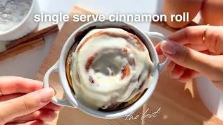 Thumbnail: The Best Single Serve Cinnamon Roll 🤎 Bake With Me