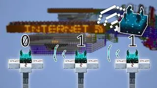 Thumbnail: I Built Wireless Internet in Minecraft with Sculk Sensors!