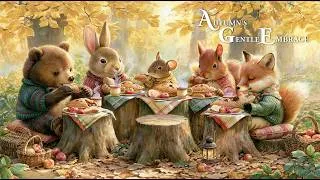 Thumbnail: Autumn's Gentle Embrace 🍂🐻🍎 | Storybook Music — Soft Waltz and Ambient Celtic Melodies