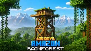 Thumbnail: I Survived 100 Days in the Amazon Rainforest in Hardcore Minecraft!