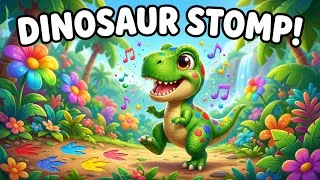 Thumbnail: Dinosaur Stomp & Dance 🦕 | Learn Colors + Animal Sounds | Dino Song for Kids