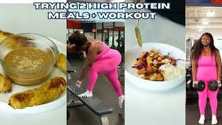 Thumbnail: What I Eat in a Day | Workout With Me | Full Gym Workout Routine + 2 Easy High Protein Meals 