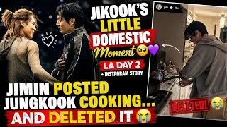 Thumbnail: 🔴Jimin Posted Jungkook Cooking… And Deleted It 😭 Jikook’s Little Domestic Moments LA Day 2  #jikook 