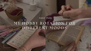 Thumbnail: My Hobby Rotation for Different Moods | Cozy Therapist Vlog & Self-Care Ideas ⭐