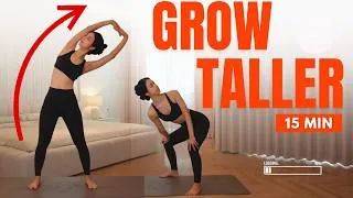 Thumbnail: Grow Taller in 15 Minutes | Full‑Body Stretch for Height Increase & Improve Posture