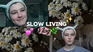 Thumbnail: Slow Living Vlog 🌿🧖‍♀️ (skin care, flowers, life)