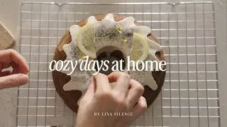 Thumbnail: Cozy and Slow Days at Home | farmers market, flower arrangement, lemon cake