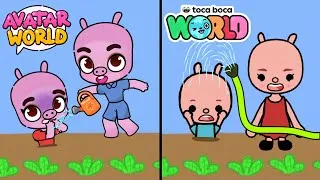 Thumbnail: 🐷 Peppa pig AVATAR WORLD VS TOCA BOCA | Gardening 🌸