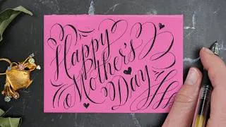 Thumbnail: Easy Mother's Day Card Tutorial (Faux Calligraphy for Beginners)