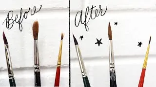 Thumbnail: How to Rescue Misshapen or Frayed Paintbrushes With Gum Arabic