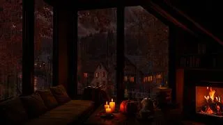 Thumbnail: No Ads | Autumn Rain & Fireplace Retreat🍂Gentle Rainfall for Relaxation, Meditation & Deep Sleep🌧️🔥