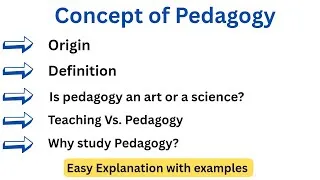 Thumbnail: What is Pedagogy?|Is pedagogy an art or science?|Teaching vs.Pedagogy #education #pedagogy