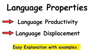 Thumbnail: Language Properties|Language Productivity and Displacement #linguistics #language