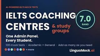 Thumbnail: AI-Powered IELTS Mock Tests + Admin Panel for Coaching Centers |  LinguaMock.ai
