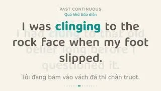 Thumbnail: Động từ CLING trong cả 12 thì tiếng Anh | Học tiếng Anh qua ví dụ