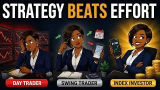 Thumbnail: Day Trader vs Swing Trader vs Index Investor — The $1.27M Truth Wall Street Hides