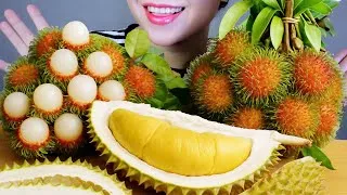 Thumbnail: ASMR CHÔM CHÔM X SẦU RIÊNG | Rambutan and durian , EATING SOUNDS | LINH-ASMR