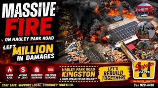 Thumbnail: Fire Fighters Battling Blaze on Hagley Park Road