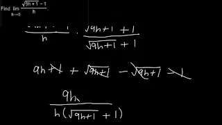 Thumbnail: Calculus Limits of function problem: Find lim as h approaches 0