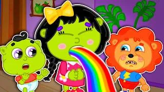 Thumbnail: Lion Family | Medicine Song 💊 It's not candy! Educational and fun | Cartoon for Kids