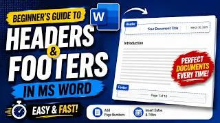 Thumbnail: Stop Struggling with Headers & Footers in Microsoft Word! Beginner's Step-by-Step Guide
