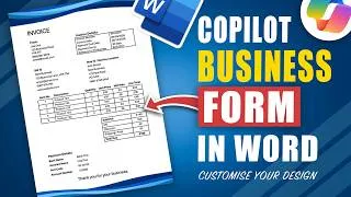 Thumbnail: Create Invoices, Contracts & Business Forms with Copilot in Word | Beginner's Guide