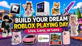 Thumbnail: Lisa, Lora or Lena | Build your Dream ROBLOX PLAYING DAY 👩‍💻📱🎮
