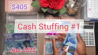 Thumbnail: $405 | Cash Stuffing #1 | Sept. 2022 | Low Income | Canadian Currency