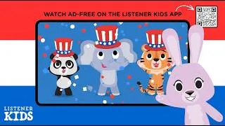 Thumbnail: Patriotic Songs For Kids. Celebrate America's 250th Birthday. God Bless America, Yankee Doodle +more