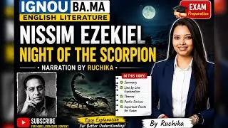 Thumbnail: BEGC-103 NISSIM EZEKIEL NIGHT OF THE SCORPION #ignou exam Full Detail Summary 