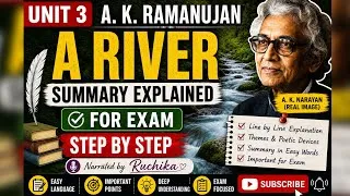 Thumbnail: BEGC 103 A River by A.K. Ramanujan - Full a Detail & Summary Explanation in Hindi 