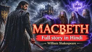 Thumbnail: Macbeth by William Shakespeare | Full Story in Hindi | Complete Summary & Explanation |