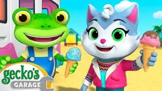 Thumbnail: Helena's Ice Cream Topper Chopper! 🚁🍦 | Gecko's Garage | Educational Cartoons for Kids