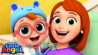 Thumbnail: Oh No, Mommy is Sick! 🤒❤️ Little Angels Kids Cartoons/Songs & Nursery Rhymes