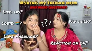 Thumbnail: Asking My Mom *Awkward* Questions! 😭🤡😱@babitasinghvlogss  #littleanushkavlogs 