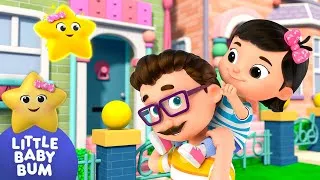 Thumbnail: Dad And Mia Go For A Walk And Meet People! | LittleBabyBum Nursery Rhymes for babies