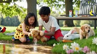 Thumbnail: True Friendship Story for Kids ❤️ | Sharing, Caring & Kindness | 4K Animated Moral Story @Shorts