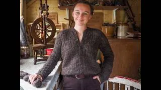 Thumbnail: 61 hours to turn Wendy the Wensleydale sheeps fleece into a knitted cardigan.