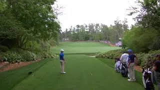 Thumbnail: Zach Johnson mis-hit drive The Masters 2019
