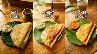 Thumbnail: 🥞 3 hot and crispy instant Dosa or pancakes  with only 4 ingredients - ASMR