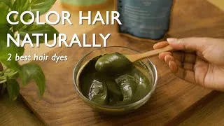 Thumbnail: Color hair naturally and turn grey hair to black with 2 best hair dyes